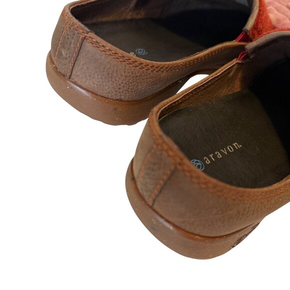 SIZE 10 Womens Chaco Quinn Wool Leather Clogs Mules Brick Red Orange Brown - Picture 7 of 12